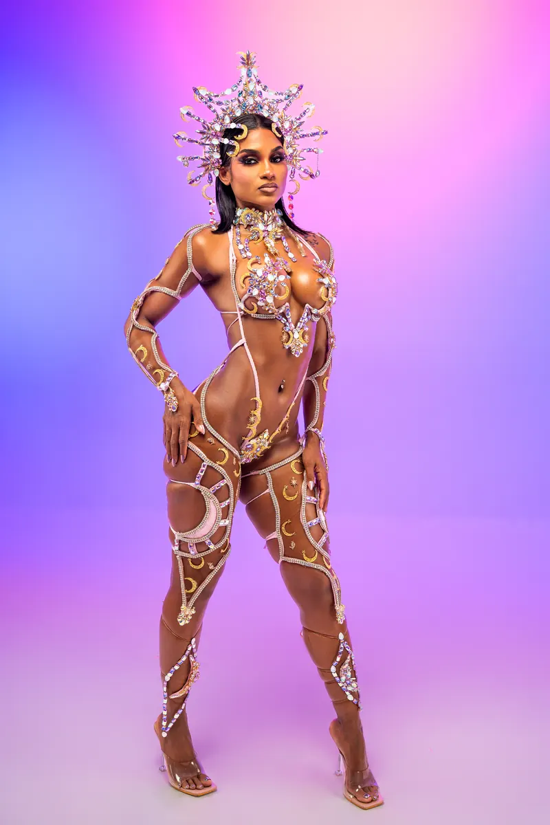 Luna — Two Piece Naughty: Wire Bra, Skimpy Bottom, Ultra Accessories